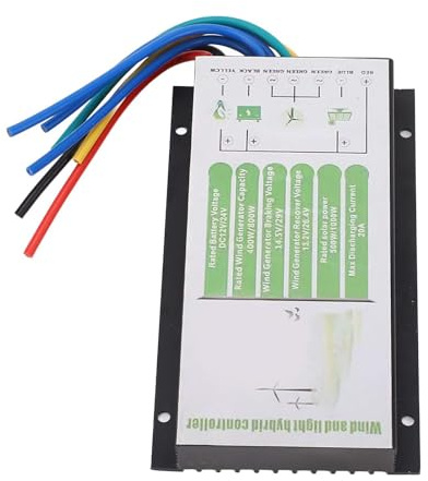 Wind Solar Hybrid Laderegler 12V 24V PWM 20A Für 800W Windrad 1000W Solarpanel - Effiziente Stromregler Für Solar Windgenerator, Schutzfunktionen Integriert