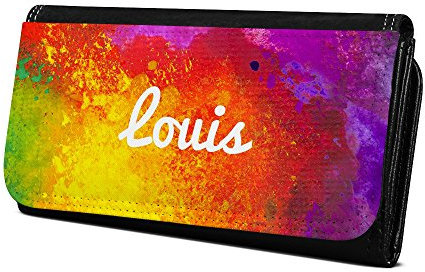 Geldbörse mit Namen Louis - Design Color Paint - Brieftasche, Geldbeutel, Portemonnaie, personalisiert für Damen und Herren