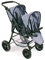 Bayer Chic 2000 691 50 - Tandem-Buggy Twinny, Zwillingspuppenwagen für Puppen bis ca. 50 cm, Jeans Blue