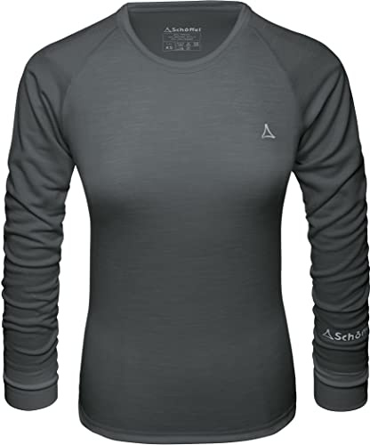 Schöffel Damen Merino Sport Shirt 1/1 Arm W, temperaturregulierendes Langarmshirt, atmungsaktives Funktionsunterwäsche-Shirt in Wollqualität