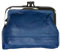 LOLUNA® Porte-Monnaie Femme Cuir véritable Agneau Souple - Fermoir Clic Clac et Compartiment Fermeture - Plat et Compact - Couleurs au Choix - Bleu