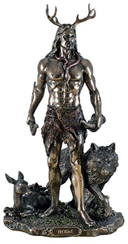 Veronese 708-6981 Figur des Herne Jäger keltischer Gott der Jagd und des Wildes