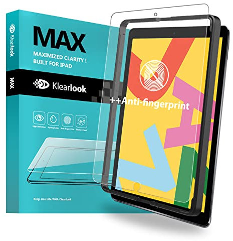 Matte Glass Screen Protector for iPad 10.2 Inch (iPad 9 2021, iPad 8 2020 and iPad 7 2019),Klearlook Anti-Glare Tempered Glass Screen Cover with Anti-Reflection/Anti-Fingerprint Compatible iPad 10.2
