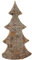 Deko-Figur aus Natur-Holz mit Rinde, Tannen-Baum, 35x19x5cm, Weihnachten X-Mas Dekoration
