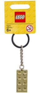 LEGO Classic 850808 - Portachiavi a forma di mattone, colore: Oro metallizzato