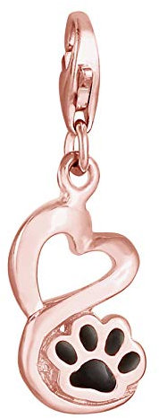 Nenalina Pfoten Karabiner Charm Anhänger für Bettelarmband aus 925 Sterling Silber 0408642420