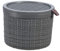 Curver Round Jute Box with Lid, Grey, 100% Recycled, Cranberry