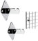Gridwall Panneau d'affichage mural grillagé chromé Accessoire : support mural (1, 2, 4) (4, support mural)