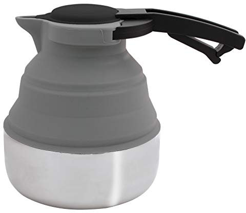 Eurotrail wasserkocher faltbar 1,8 L Silikon/Stahl grau