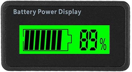 Battery Capacity Voltage Meter Professional Battery Power Display 12-48V Universal Battery Capacity Indicator Tester Voltmeter Battery Tester(green)