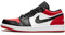 Nike Herren Air Jordan 1 Low Shoes Sneaker, Weiß, Schwarz, Rot, 44.5 EU