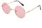 Pro Acme Sonnenbrille Herren Rund Polarisierte Sonnenbrille Retro für Männer Frauen (Gold Rahmen | Transparentes Rosa Linse)