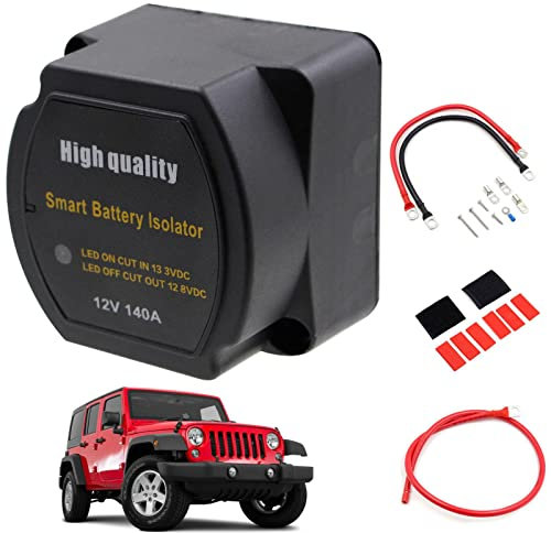 Maodom 12 Volt 140 Amp Voltage Sensitive Relay Kit,Auto Voltage Sensitive Relay with Color-Labeled Wires Harness - VSR Intelligent Split Charge Relay, for Trucks, SUVs, ATV, UTV Boats, Campervan