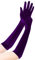 EORUBE 1920s Handschuhe für Damen Ellenbogen Lange Samt Handschuhe für Halloween Party Fasching Kostüm (Dunkellila)