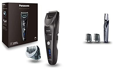 Panasonic Premium Haarschneider ER-SC40 mit 19 Längeneinstellungen, Haartrimmer 0,5-10 mm & Body-Trimmer ER-GK60 mit 3 Aufsätzen, Elektro-Rasierer für Herren, hautschonende Nass- und Trockenrasur