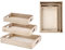 Tablett Serviertablett Dekotablett 20x30 bis 28x38 cm Grau Natur Holztablett (Natur groß 38x28 cm)