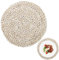 Salvamantel Redondo de Mimbre, Mantel Individual de Paja Trenzado con Jacinto de Agua, Salvamantel Natural Hecho a Mano, Ideal para mesas de Comedor y cocinas, 25cm
