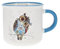 KIUB Mini mug timbale expresso avec des animaux - motif chouette avec des yeux perçants - Hauteur 6,5CM - porcelaine fine
