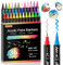 Shuttle Art Dual Tip Acrylic Paint Pens, 36 Colours Fine & Brush Paint Marker Pens, Paint Pens for Rock Painting, Ceramic, Wood, Fabric, Glass, Art Marker Pen Set for Kids Adults on Christmas Easter