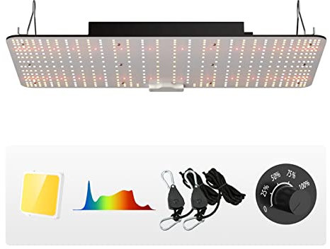VEVOR Lampada LED da Coltivazione delle Piante 200W per Serra Interna a Spettro Completo 120-277V, Lampada a Spettro Completo per Serra Domestica Interna Telaio in Alluminio, Luce per Crescita Piante
