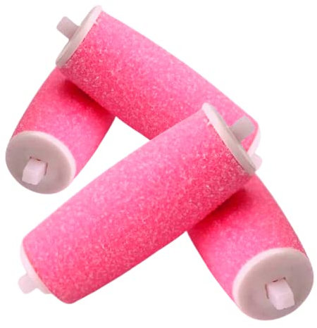 Replacement Rollers Heads Refills for Electric Foot File, Compatible with Scholl Express Pedi Foot File, Extra Coarse, Regular and Smooth (Pink Smooth, 4)