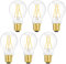 Kowanie 6 Stück Glühbirne E27 LED Warmweiss - A60 Leuchtmittel 4W 2700K Vintage Edison Retro Filament Glühlampe Warmweiß Birne aus Glas Dekorative Nostalgie Energiesparlampe für Küche Flur Bar