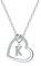 TINGN Kette mit Buchstaben - Herz Kette Damen Ketten mit Buchstaben K Halskette Mädchen Personalisierte Geschenke Geburtstagsgeschenk für Frauen Mädchen Freundin Frau Mama Geschenk Schmuck Damen