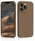 CALOOP Slim-Fit for iPhone 13 Pro Max Case,Sturdy Shockproof Hard Frame Cover with Anti-Scratch Microfiber Lining,Skin Soft Liquid Silicone,Full Protection for Screen and Camera Lens(Light Brown)