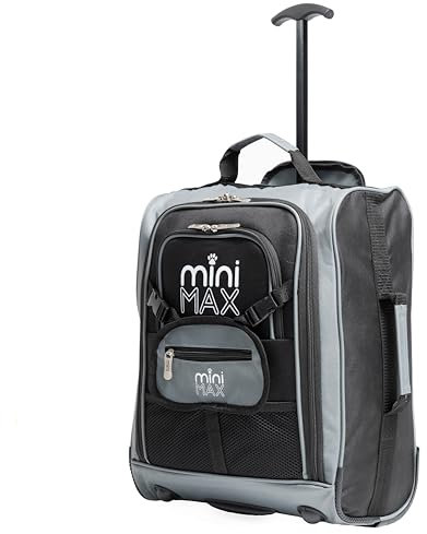 Aerolite MiniMax Kindergepäck 45x36x20 Easyjet Maximale Größe 30L Handgepäck Neu 2024 Unter Sitz Trolleys Rucksack Carry On Handgepäcktasche mit 2 Jahre Garantie (Schwarz)