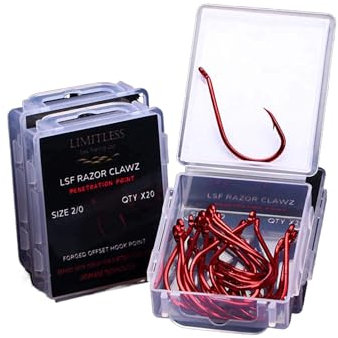 Limitless Razor Claw-z fishing hook pk20 (2/0)