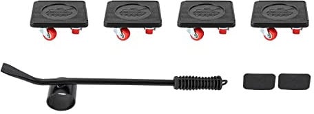 4x Quadratisch Möbelheber 360° Möbelrollen Möbel Transportrollen Set, Leicht Und Tragbar, Gesamtbelastbarkeit 400kg, Für Alle Glatten Böden