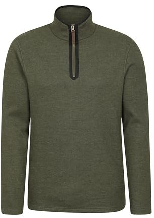 Mountain Warehouse Beta Mens Zip Neck Top Dark Khaki 4XL