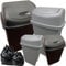 STORM TRADING GROUP Black or Silver Plastic Swing Bin Waste Recycling Dustbins Kitchen, Office, Bathroom, Rubbish & Trash Refuse Bins (Black, 2 x 50 Litre Bins)