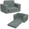 BEJOY Kindersofa Aufklappen 2-in-1 Schlafsofa, Kindersessel, Teddyfell Kinder Couch Sofa Ausklappbar für Kinderzimmer Kindertags- und Geburtstagsgeschenk für Mädchen und Jungen, Neutralesgrau