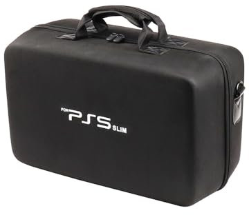 Szaerfa Sacoche de Transport pour PS5 Slim pour Playstation Portal,Sac de Rangement de Voyage Protecteur à Coque Dure pour Console de Jeu, Disque, édition numérique, Manette et Accessoires