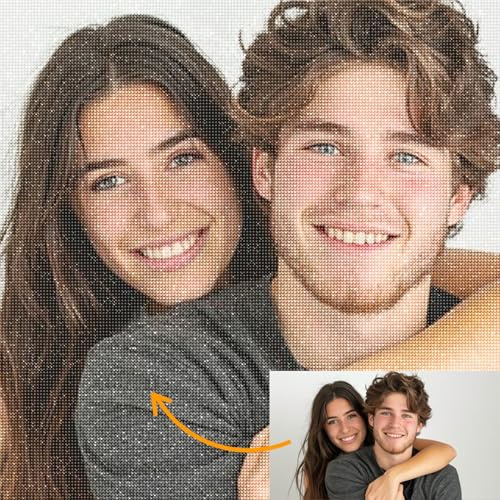 Dr Custom Personalisiert 5D Diamond Painting Eigenes Foto, Selbst Gestaltung Personalisierte Diamantmalerei - Für Erwachsene Home Decor Inklusive Zubehör - jeden Anlass