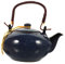 CRILSTYLEO Teekanne Griff Topf Japanischer Teekessel Dekor Retro Chinesische Teekanne Kaffeemaschine Über Den Kaffeekocher Gießen Herdpfeife Wasserkocher Gongfutea Wasserkocher Blue Keramik