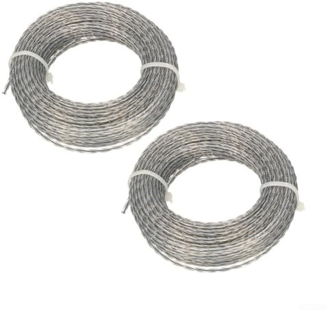 2 set di filo per decespugliatore rinforzato, tecnologia avanzata, per varie esigenze di falciatura, bobina da 2,0-3,0 mm x 15 m (30 m) (15 m x 2,7 mmx 2 pezzi)