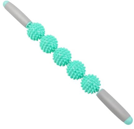 Igelball Massagestab - Bälle Muscle Roller Stick | Massageroller Stick mit stacheligen Bällen | Bälle Muskelroller Stick | Igel Massagewerkzeuge | Massagestab Roller für Beine Körpermassagewerkzeuge