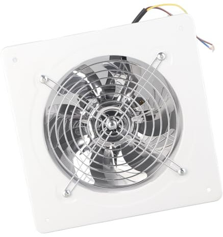 Brrnoo Extractor de Aire Industrial, Ventilador para Toda la Casa, Extractor de Ventana, Ventilador de Pared para Ventana, 220 V, 167 Mm, Hierro para Uso en Cocina y Oficina