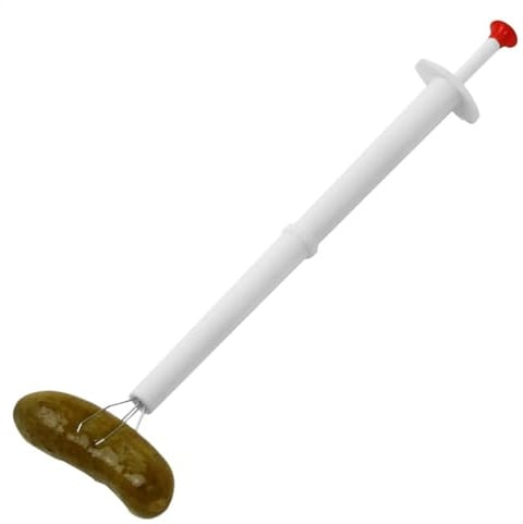 Gurkengabel – 20,3 cm großer Gurkenschneider mit 4 Klauen, Pickles-Werkzeug, Pickle-Zange für Gläser, Pickle-Greifer aus Edelstahl und Kunststoff, Jar-Gabel-Zange für Küchenlebensmittel, Olivenpfeffer