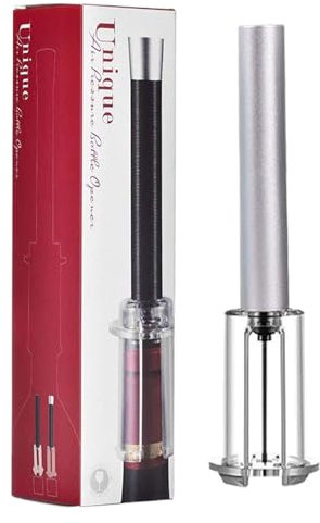 Guangcailun Enjoy Better Life Popper Wine Cork Remover With Unique Air Pump Helps Easily Air Pressure Wine Bottle Opener Effectively, silver