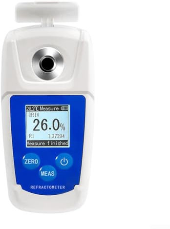 Digitales Refraktometer für genaue Zuckermessung in einer Reihe von Lebensmitteln wie Marmeladen, Säften und Sirup mit Temperaturregelung