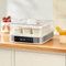 Yogurtera digital, yogurtera digital con control de temperatura y control de tiempo, 5,7 de altura, 9 frascos vidrio, yogurtera de acero inoxidable de 52 oz, para preparar postres frescos y caseros