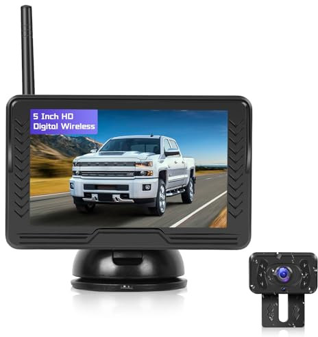6 LED 1080P Wireless Backup Camera Monitor per Auto 5 Backup Targa Reverse Camera Camion Rimorchio RV Pickup Linee Guida FAI DA TE Impermeabile