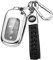 【Z.MYUKI】 Schlüsselhülle mit Schlüsselanhänger für Honda Civic 11th Type R 2021-2024 2025 Zubehör Key Cover (Silber)
