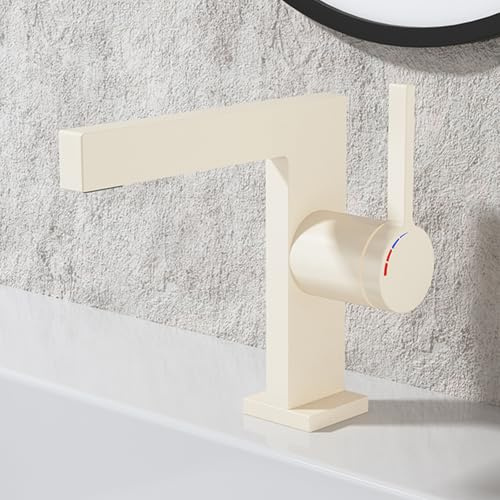 Miscelatore Lavabo Bagno Miscelatori A Cascata Miscelatori Monocomando Beige per Lavabo Lavandino Del Bagno