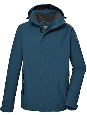 killtec Herren Funktionsjacke/Outdoorjacke wasserdicht mit abzippbarer Kapuze, Kurzgröße KOS 183 KG MN JCKT