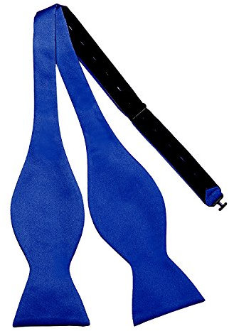 DonDon Herren Fliege zum Selberbinden Schleife Querbinder passend zu Anzug und Smoking - Blau