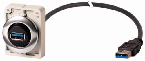 Eaton 187084 Einbaubuchse, Flat Front, USB 3.0, Leitung 60 mm, Frontmontage